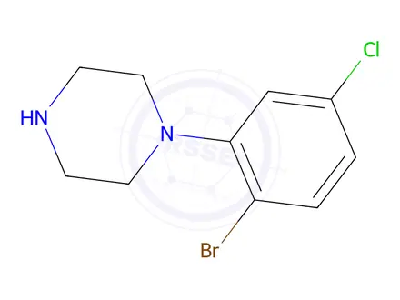 Chemical structure of 1-(2-Bromo-5-chlorophenyl)piperazine