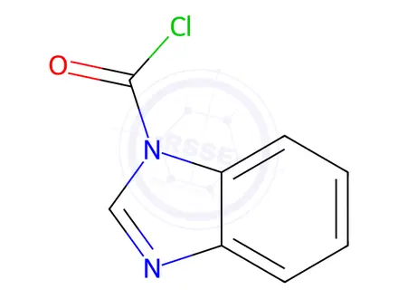 Chemical structure of 1H-Benzimidazole-1-carbonylchloride(9CI)