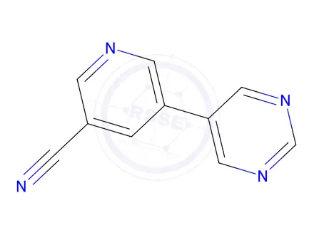 Chemical structure of 5-(Pyrimidin-5-yl)nicotinonitrile