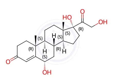 Chemical structure of 6 alpha-Hydroxy-11-deoxycortisol