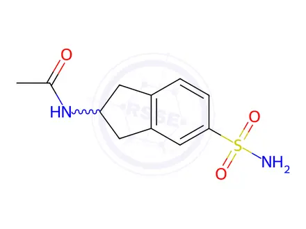 Chemical structure of N-(5-Sulfamoyl-2,3-dihydro-1H-inden-2-yl)acetamide
