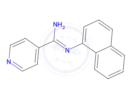 Chemical structure of N-(1-Naphtyl)isonicotinamidine