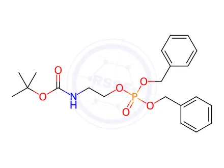 Chemical structure of Boc-ethanolamine Dibenzylphosphate