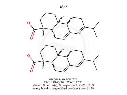 Chemical structure of magnesium abietate