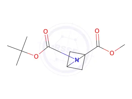 Chemical structure of 2-tert-Butyl 4-methyl 2-azabicyclo[2.1.1]hexane-2,4-dicarboxylate