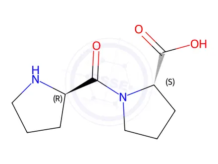 Chemical structure of D-Prolyl-L-proline