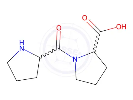 Chemical structure of L-prolyl-L-proline
