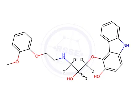 Chemical structure of 3-Hydroxy Carvedilol-d5