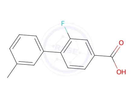Chemical structure of 3-Fluoro-4-(3-methylphenyl)benzoic acid