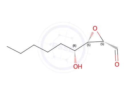 Chemical structure of (2S,3S)-3-[(1R)-1-hydroxyhexyl]oxirane-2-carbaldehyde