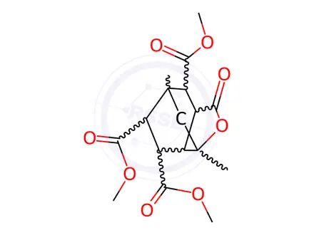 Chemical structure of Octahydro-6,7a-dimethyl-2-oxo-3,6-methanobenzofuran-4,5,8-tricarboxylic acid trimethyl ester