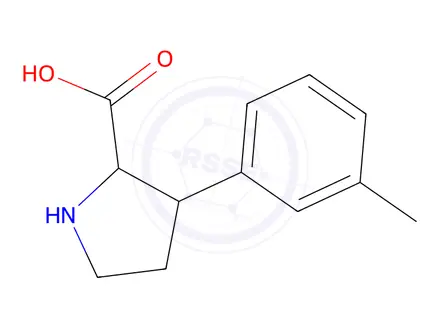 Chemical structure of 3-(M-tolyl)pyrrolidine-2-carboxylic acid