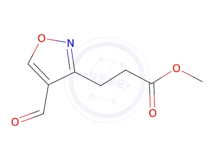 Chemical structure of methyl 3-(4-formyl-1,2-oxazol-3-yl)propanoate