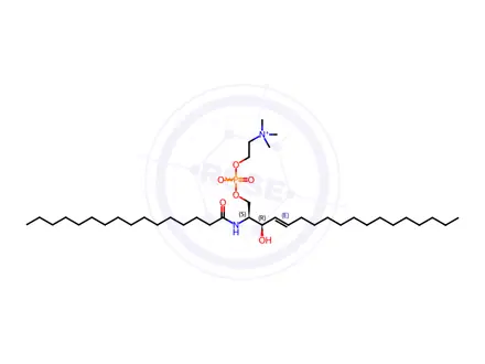 Chemical structure of N-Palmitoyl-D-sphingomyelin