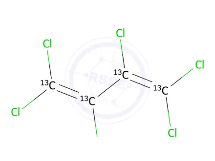 Chemical structure of Hexachloro-1,3-butadiene-13C4