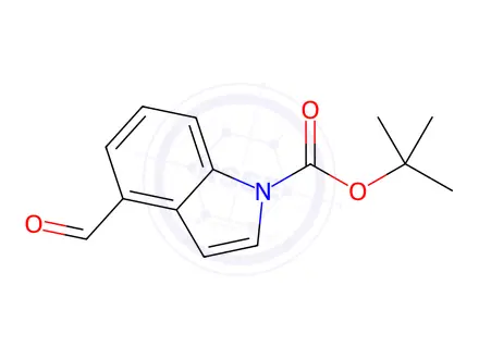 Chemical structure of tert-Butyl 4-formyl-1H-indole-1-carboxylate