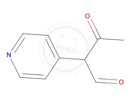Chemical structure of 3-oxo-2-(pyridin-4-yl)butanal
