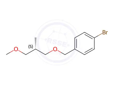 Chemical structure of Benzene,1-bromo-4-[[(2S)-3-methoxy-2-methylpropoxy]methyl]-