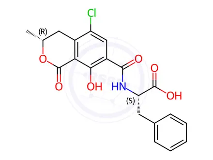 Chemical structure of Ochratoxin A