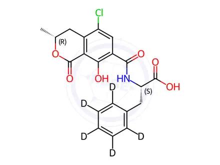 Chemical structure of Ochratoxin A-[D5]