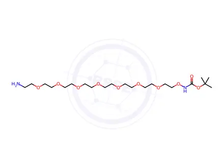 Chemical structure of t-Boc-Aminooxy-PEG7-amine