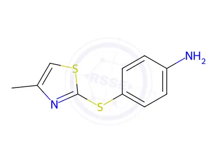 Chemical structure of 4-[(4-Methyl-1,3-thiazol-2-yl)sulfanyl]aniline