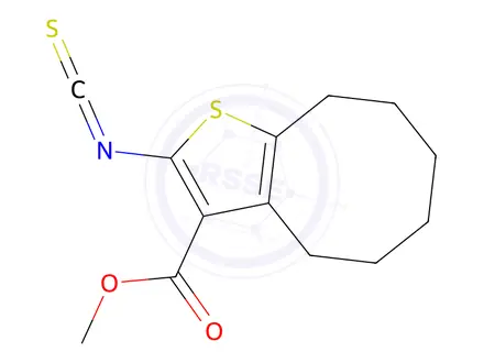 Chemical structure of Methyl 2-isothiocyanato-4,5,6,7,8,9-hexahydrocycloocta[b]thiophene-3-carboxylate