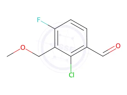 Chemical structure of Benzaldehyde, 2-chloro-4-fluoro-3-(methoxymethyl)-