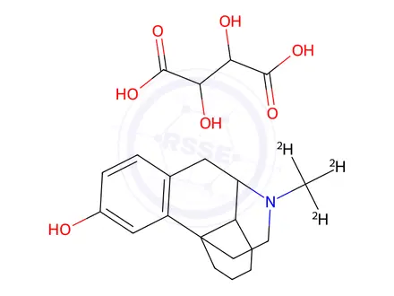 Chemical structure of Dextrorphan-d3 Tartrate Salt