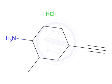 Chemical structure of 4-ethynyl-2-methyl-cyclohexanamine hydrochloride