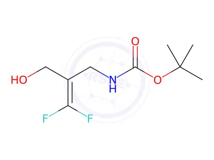 Chemical structure of Carbamic acid, N-[3,3-difluoro-2-(hydroxymethyl)-2-propen-1-yl]-, 1,1-dimethylethyl ester