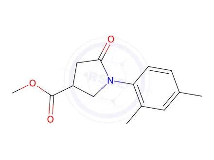 Chemical structure of Methyl 1-(2,4-Dimethylphenyl)-5-oxopyrrolidine-3-carboxylate