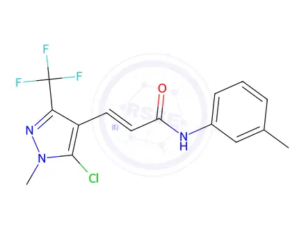 Chemical structure of 3-[5-chloro-1-methyl-3-(trifluoromethyl)-1H-pyrazol-4-yl]-N-(3-methylphenyl)acrylamide