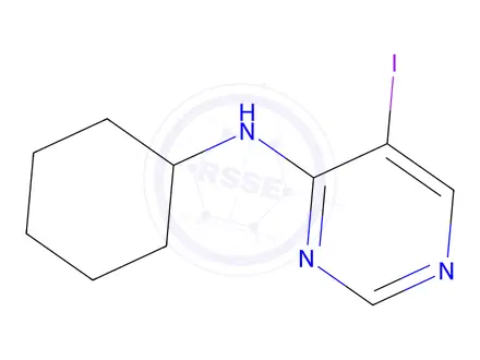 Chemical structure of N-cyclohexyl-5-iodopyrimidin-4-amine