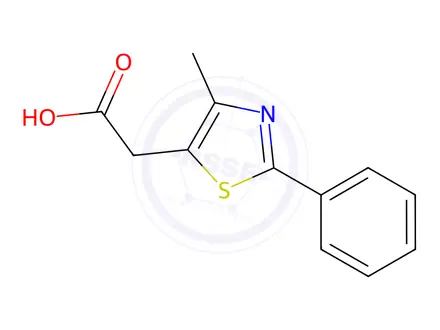 Chemical structure of (4-Methyl-2-phenyl-1,3-thiazol-5-yl)acetic Acid