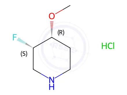 Chemical structure of (3S,4R)-3-fluoro-4-methoxypiperidine hydrochloride