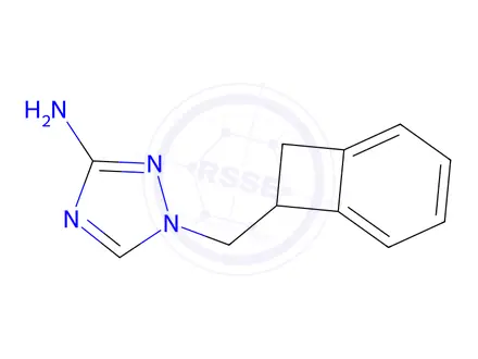 Chemical structure of 1-(Bicyclo[4.2.0]octa-1,3,5-trien-7-ylmethyl)-1h-1,2,4-triazol-3-amine