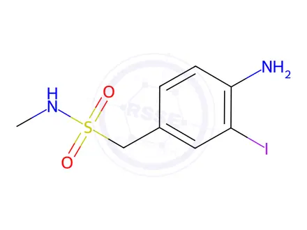 Chemical structure of 4-Amino-3-iodo-N-methylbenzenemethanesulfonamide