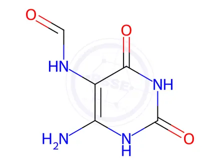 Chemical structure of N-(6-Amino-2,4-dioxo-1,2,3,4-tetrahydropyrimidin-5-yl)formamide