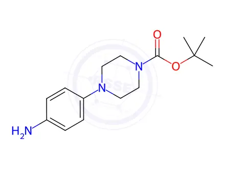 Chemical structure of 1-Boc-4-(4-aminophenyl)piperazine