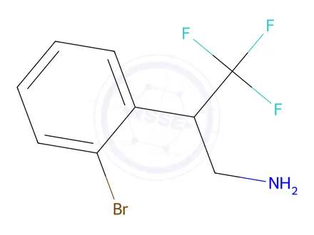 Chemical structure of 2-(2-Bromophenyl)-3,3,3-trifluoropropan-1-amine