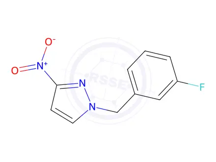 Chemical structure of 1-[(3-Fluorophenyl)methyl]-3-nitro-1h-pyrazole