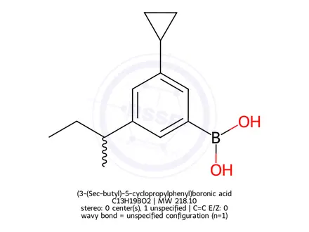 Chemical structure of (3-(Sec-butyl)-5-cyclopropylphenyl)boronic acid