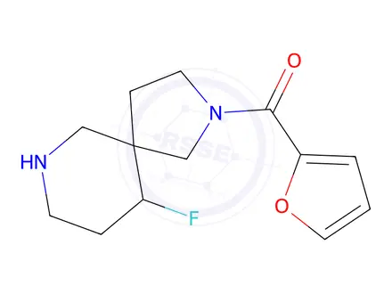 Chemical structure of (10-Fluoro-2,7-diazaspiro[4.5]decan-2-yl)(furan-2-yl)methanone