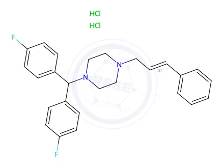 Chemical structure of Flunarizine Dihydrochloride Working Standard (Secondary Reference Standard)