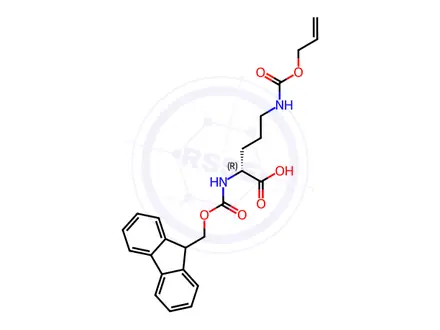 Chemical structure of Fmoc-D-Orn(Aloc)-OH