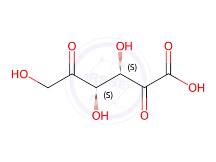 Chemical structure of (3S,4S)-3,4,6-Trihydroxy-2,5-dioxohexanoic acid
