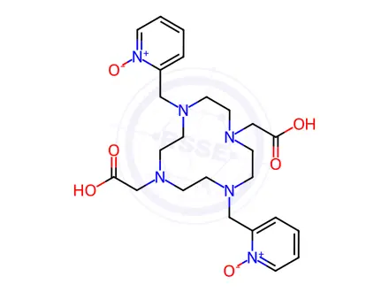 Chemical structure of 4,10-Bis((1-oxido-2-pyridinyl)methyl)-1,4,7,10-tetraazacyclododecane-1,7-diacetic Acid