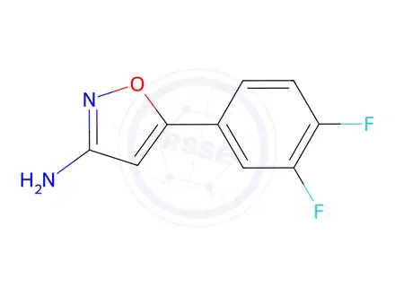 Chemical structure of 5-(3,4-Difluorophenyl)isoxazol-3-amine