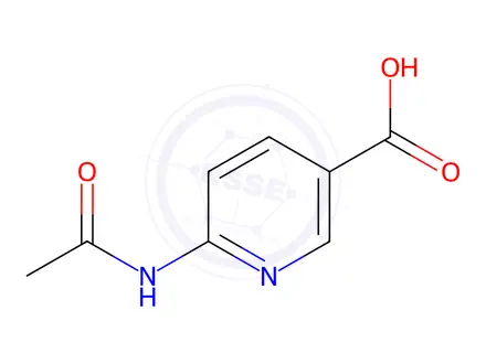 Chemical structure of 6-Acetamidonicotinic acid